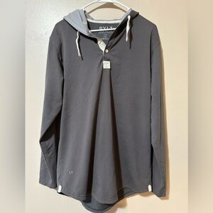 BYLT Gray Drop Cut Hooded Lux Henley size Men’s Medium